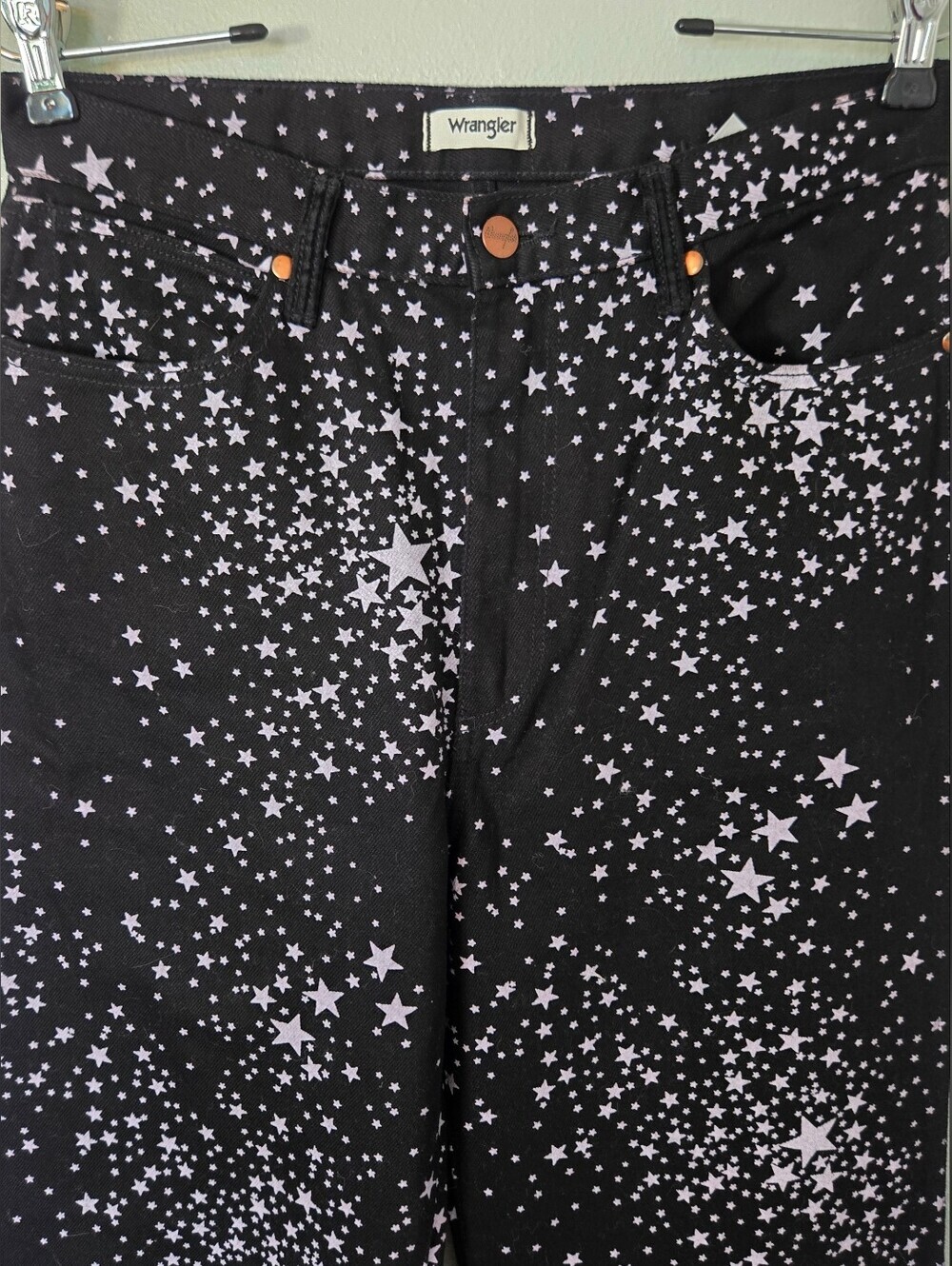 Wrangler | Black Wanderer High Rise Flare Pant In Star Struck Size 29 - Picture 5 of 13